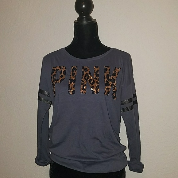 VICTORIA'S SECRET PINK Embellished Varsity Tee - Picture 2 of 4